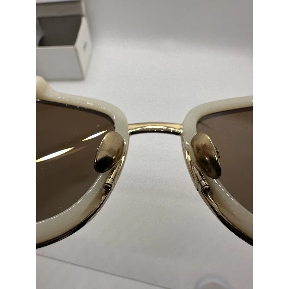 Christian Dior Very Dior 2N Ivory Sunglasses Brown Lenses w‎ Box Pouch